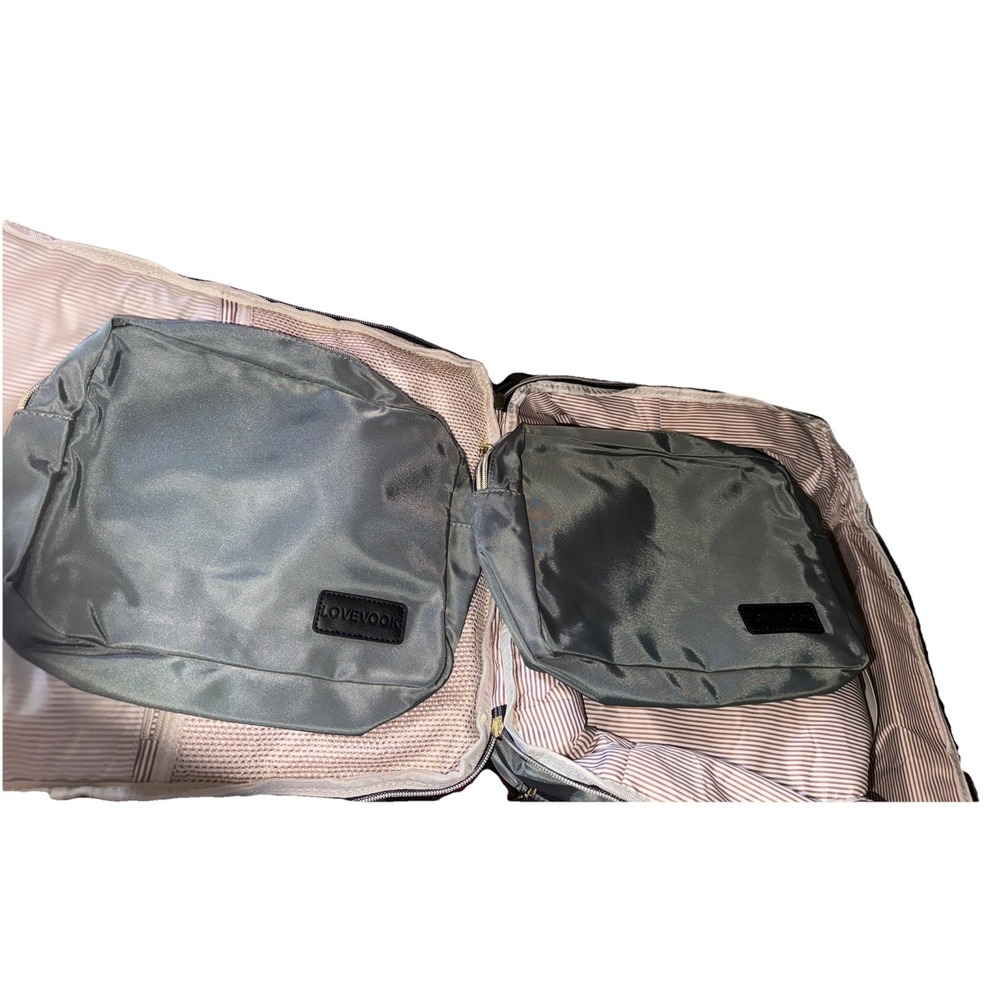 LoveVook Laptop Carryon Travel Backpack 40 L W/ 3 Packing Cubes 18 X 14 Gray NWT - Picture 12 of 16